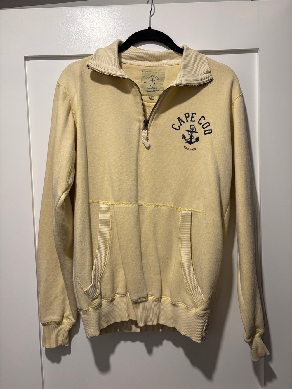 Cape Cod Half-Zip Pullover Sweater - Pale Yellow
